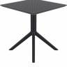 Стол пластиковый Sky Table 70 черный 700х700х740 мм