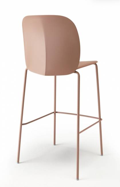 Стул пластиковый полубарный Mentha Go Green карамельный 490х520х1010 мм