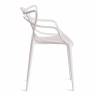 Стул Кет Чаир/Cat Chair (мод.028) пластик, 53х59х82,5см, белый  (Комплект из 2 шт.) белый пластик
