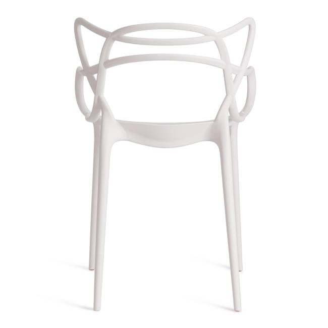 Стул Кет Чаир/Cat Chair (мод.028) пластик, 53х59х82,5см, белый  (Комплект из 2 шт.) белый пластик