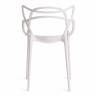 Стул Кет Чаир/Cat Chair (мод.028) пластик, 53х59х82,5см, белый  (Комплект из 2 шт.) белый пластик