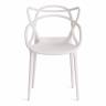 Стул Кет Чаир/Cat Chair (мод.028) пластик, 53х59х82,5см, белый  (Комплект из 2 шт.) белый пластик