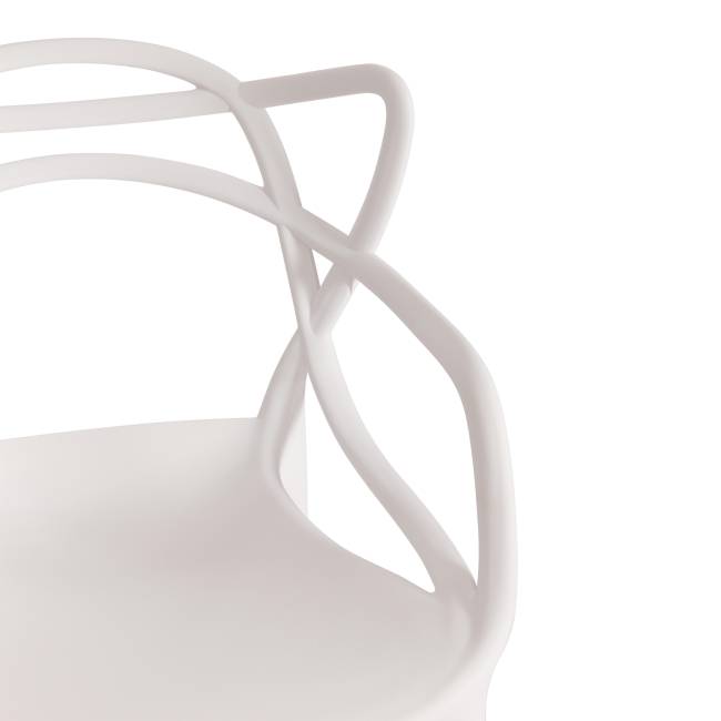 Стул Кет Чаир/Cat Chair (мод.028) пластик, 53х59х82,5см, белый  (Комплект из 2 шт.) белый пластик
