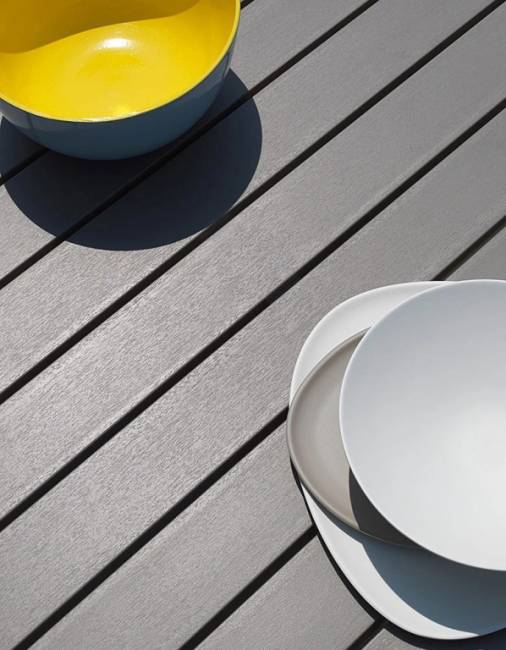 Стол пластиковый раздвижной Alloro 140 Extensible белый, тортора 1400-2100х1000х730 мм