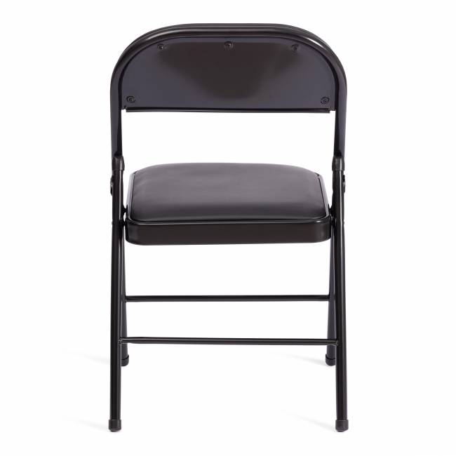 Стул складной Фолдер/Folder (мод.3022G) каркас: металл, сиденье/спинка: экокожа, 46.5х47.5х79см, черный/черный  (Комплект из 6 шт.) черный каркас: металл, сиденье/спинка: экокожа