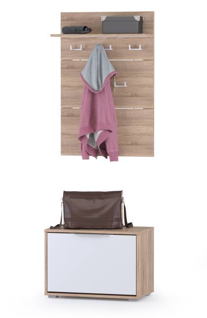 Куба Прихожая № 20 цвет дуб сонома/белый премиум