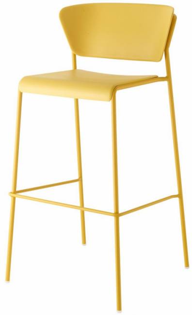 Стул полубарный пластиковый Lisa Technopolymer горчичный 520х500х880 мм