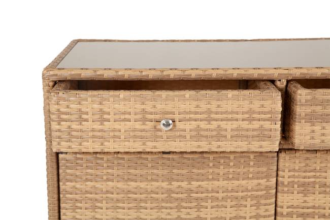 "Мальта" тумба плетеная из искусственного ротанга, цвет соломенный "Мальта" тумба плетеная из искусственного ротанга, цвет соломенный