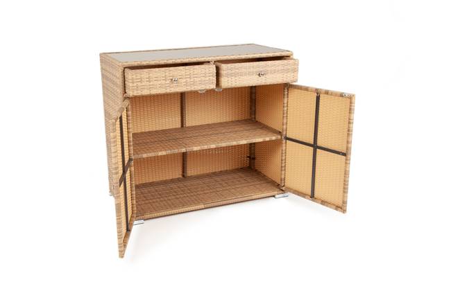 "Мальта" тумба плетеная из искусственного ротанга, цвет соломенный "Мальта" тумба плетеная из искусственного ротанга, цвет соломенный