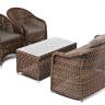 "Равенна" лаунж-зона из искусственного ротанга, цвет коричневый