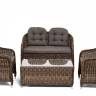 "Равенна" лаунж-зона из искусственного ротанга, цвет коричневый