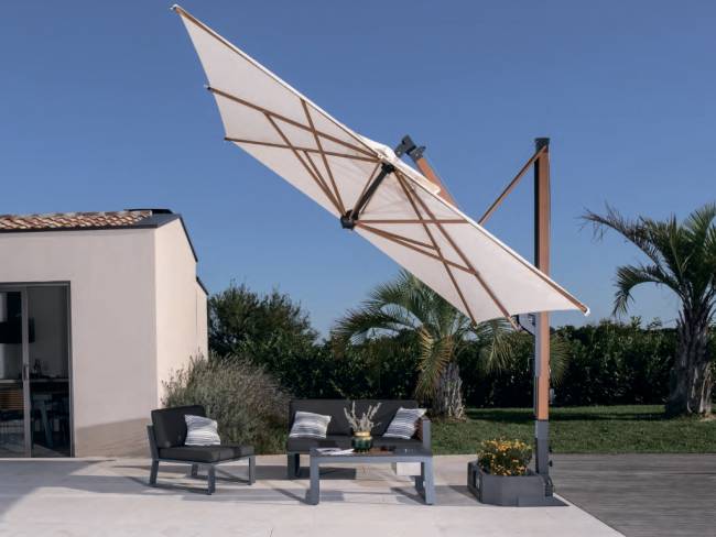 Зонт профессиональный 3х3 м Galileo Wood имитация ироко, слоновая кость 3000х3000 мм Зонт профессиональный 3х3 м Galileo Wood имитация ироко, слоновая кость 3000х3000 мм