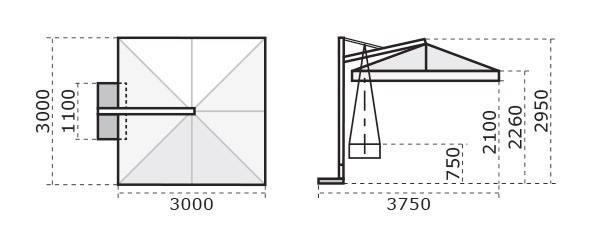 Зонт профессиональный 3х3 м Galileo Wood имитация ироко, слоновая кость 3000х3000 мм Зонт профессиональный 3х3 м Galileo Wood имитация ироко, слоновая кость 3000х3000 мм