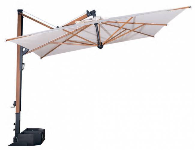 Зонт профессиональный 3х3 м Galileo Wood имитация ироко, слоновая кость 3000х3000 мм Зонт профессиональный 3х3 м Galileo Wood имитация ироко, слоновая кость 3000х3000 мм