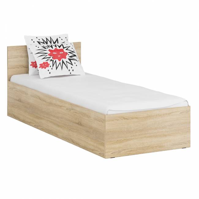 Кровать односпальная 800 со шкафом для одежды 2-х створчатым Стандарт цвет дуб сонома