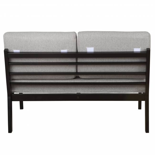Диван-скамья Массив мягкая ткань серый, каркас венге
