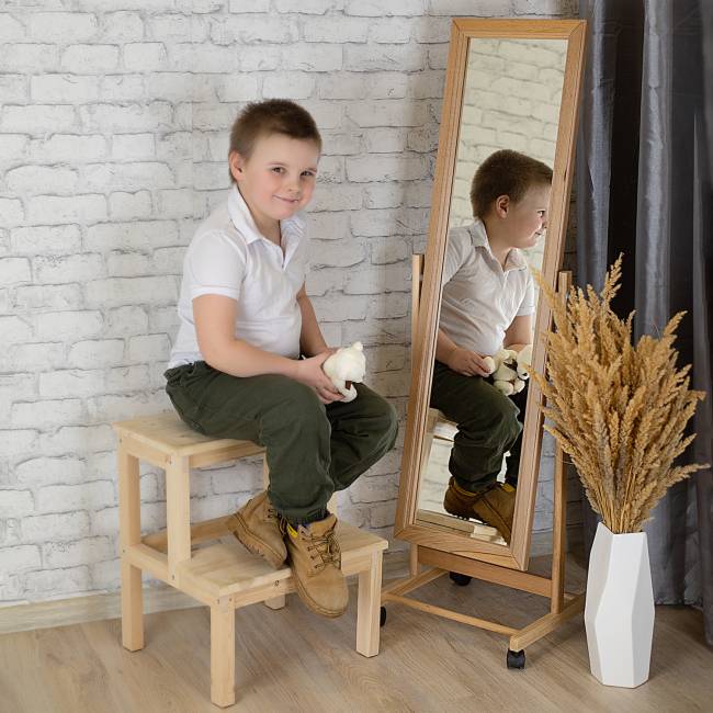 Зеркало напольное BeautyStyle 27 светло-коричневый  135 см х 42,5 см