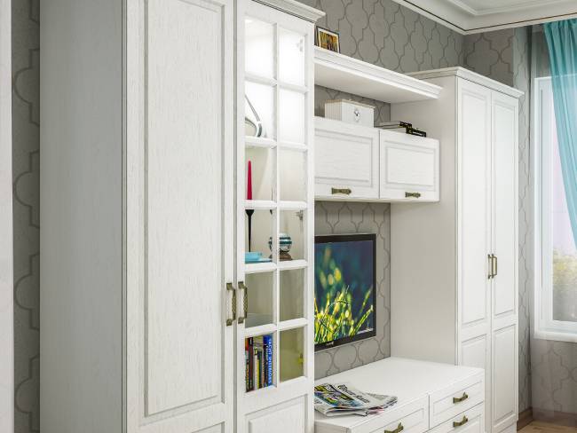 Пенал Ливерпуль цвет ясень ваниль/белый