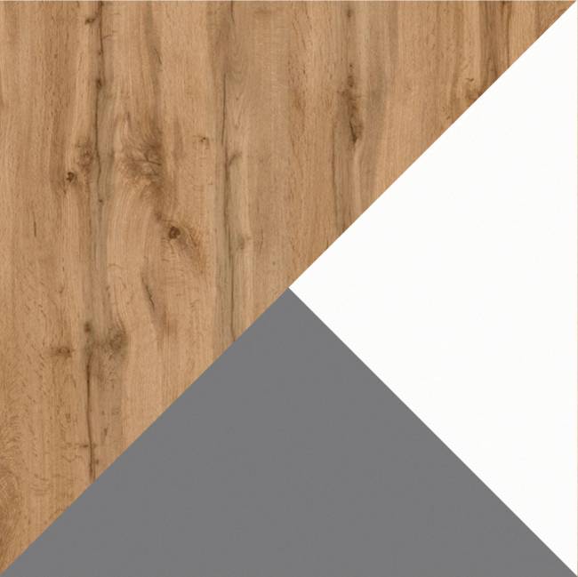 Тумба под ТВ Вайс 13.270.01 цвет дуб золотой/тёмно-серый/МДФ милк софт