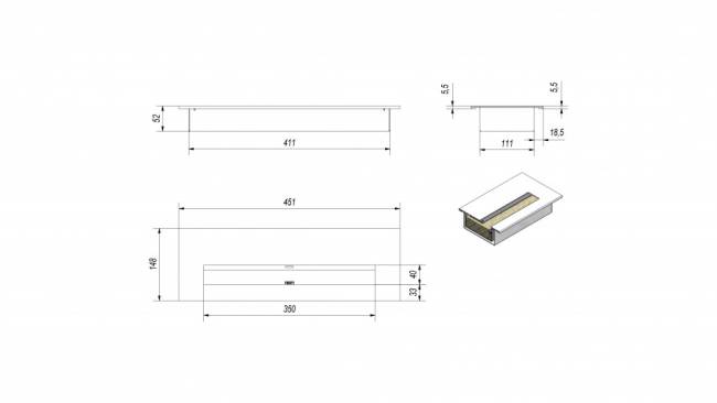 Биокамин Kratki CHARLIE TUV стальной