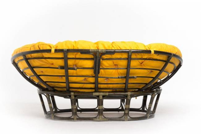 Кресло "MAMASAN" олива  желтая подушка