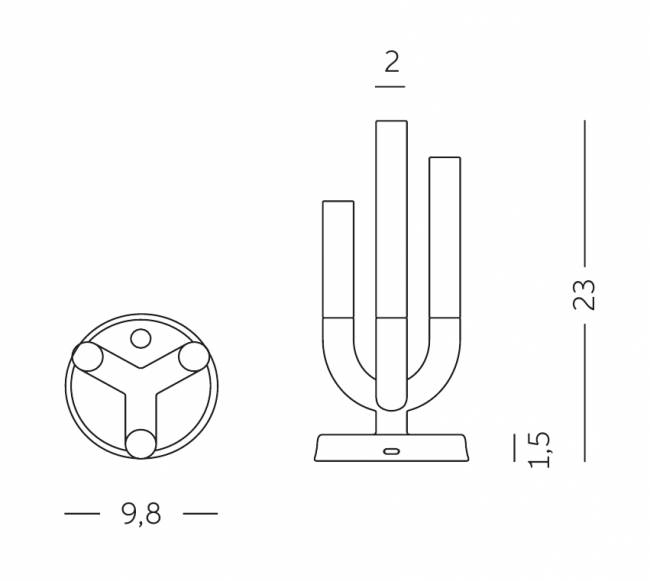 Светильник металлический настольный Luna Lighting белый матовый 100х100х230 мм