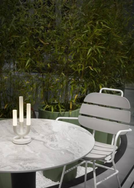 Светильник металлический настольный Luna Lighting белый матовый 100х100х230 мм