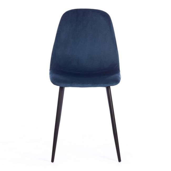 Стул BREEZE (mod. 4724) вельвет/металл, 44 х 53 х 87 см, Blue (синий) HLR63 / черный