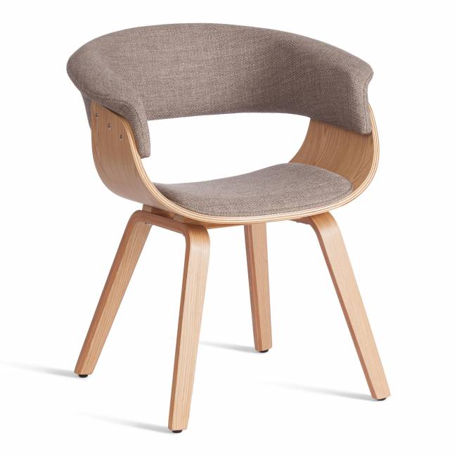 Стул Вимта/Vimta (мод.8021) дерево/ткань, 69х56х77см, натуральный/бежевый береза, серый дерево / ткань