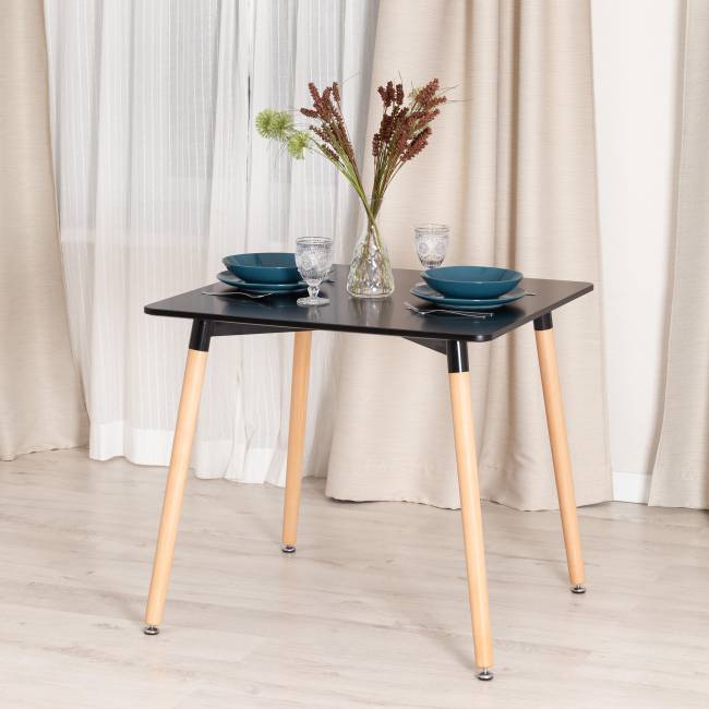 Стол Джон/John (мод.T1003) МДФ/дерево, 80х80х75см, черный/натуральный Black (черный)/ Natural (натуральный) МДФ/дерево Стол Джон/John (мод.T1003) МДФ/дерево, 80х80х75см, черный/натуральный Black (черный)/ Natural (натуральный) МДФ/дерево