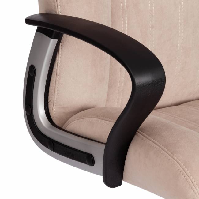 Кресло Оксфорд/Oxford хром флок , бежевый, 7 бежевый флок