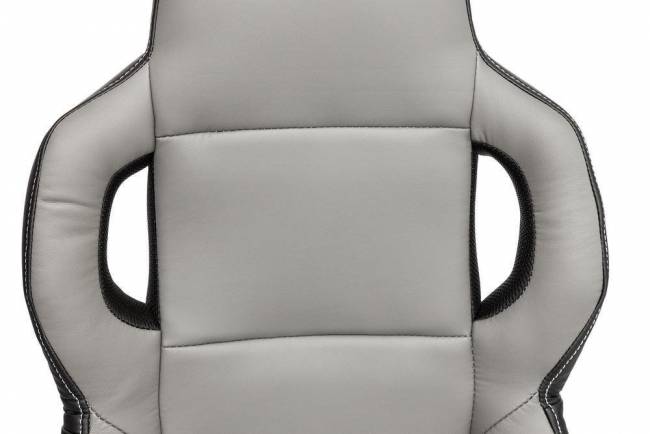 Кресло офисное «Scooter» (Черная+серая искусств. кожа) Кресло офисное «Scooter» (Черная+серая искусств. кожа)