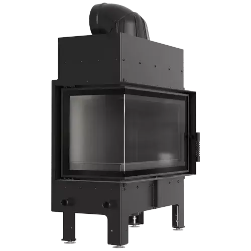 Каминная Kratki PRO FLOKI/M/L угловое стекло слева