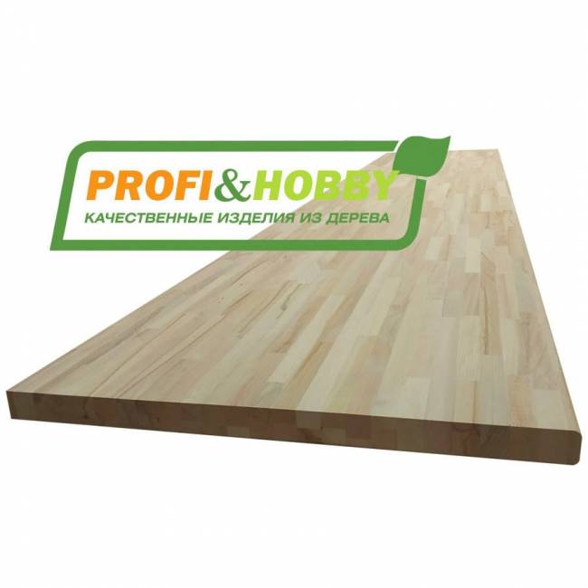 Столешница для кухни бук 1300 х 600 х 40 тигровый сращенный