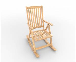 Кресло-качалка из дуба "Leda", раскладное 