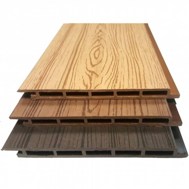 Фасадная панель из ДПК HOLZHOF, 180*14*3000 мм, кофе с молоком