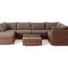"Лунго" модуль диванный прямой с подушками, цвет коричневый