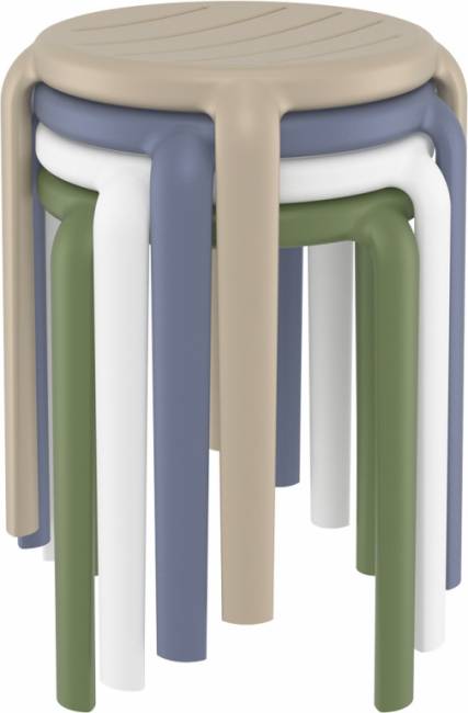 Табурет пластиковый Tom 45 бежевый 340х340х450 мм