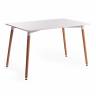 Стол Джон/John (мод.T1001) МДФ/дерево, 120х80х75см, белый/натуральный White (Белый) / Natural (натуральный) МДФ/дерево