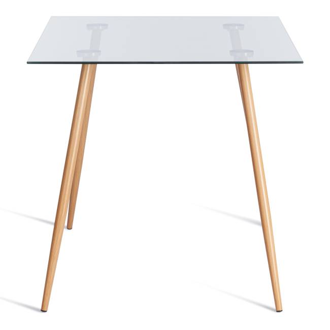 Стол София/Sophia (мод.5003) металл/стекло 8мм, бук/прозрачный, 110х80х75см бук/прозрачный металл/стекло (8мм)
