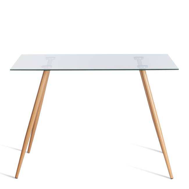 Стол София/Sophia (мод.5003) металл/стекло 8мм, бук/прозрачный, 110х80х75см бук/прозрачный металл/стекло (8мм)