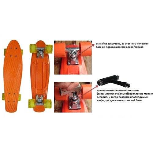 Скейтборд пластиковый 28"x7,5"