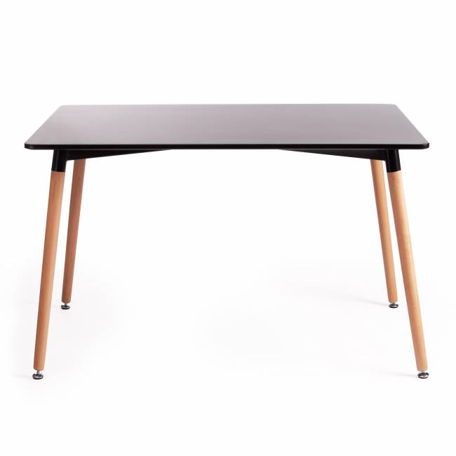 Стол Джон/John (мод.T1001) МДФ/дерево, 120х80х75см, черный/натуральный Black (черный)/ Natural (натуральный) МДФ/дерево