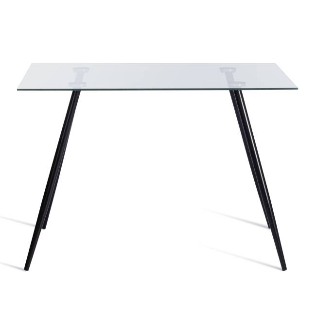 Стол София/Sophia (мод.5003) металл/стекло 8мм, черный/прозрачный, 110х80х75см черный / прозрачный металл/стекло (8мм)