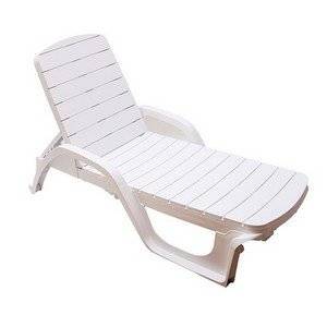 Шезлонг пластиковый Амстердам (белый)