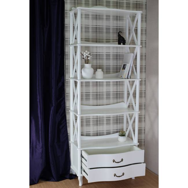 Этажерка Джульетта-4 широкая, молочный дуб Л