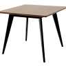 Стол Сканди М 90 чёрное дерево/орех