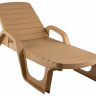 Шезлонг пластиковый Амстердам (бежевый)