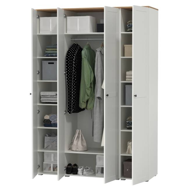 Набор шкафов Остин № 2 цвет белый шагрень/дуб крафт золотой