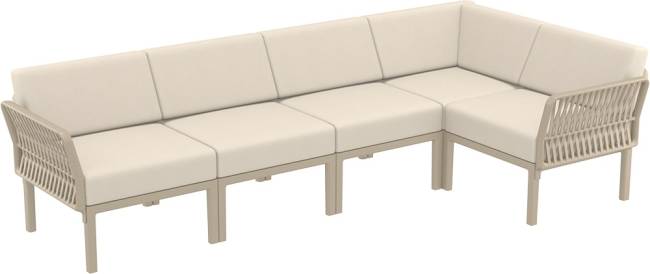 Комплект пластиковой мебели Portofino Lounge Corner бежевый, бежевый Комплект пластиковой мебели Portofino Lounge Corner бежевый, бежевый